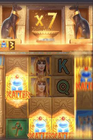 ไลน์และรูปแบบของเกม Secrets of Cleopatra